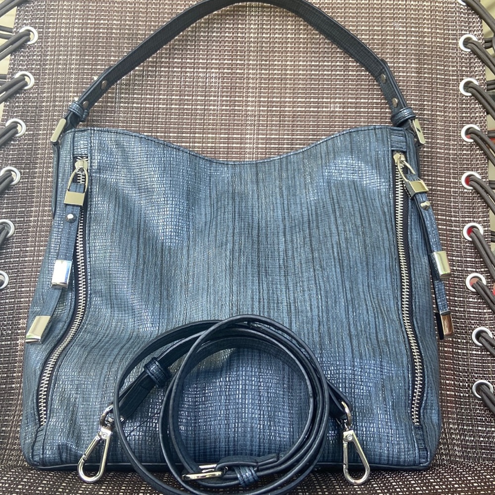 New! Sondra Roberts Squared Purse Convertible Hobo Bag